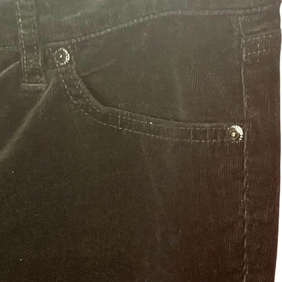 LRL Micro Corduroy Straight Leg Pants Classic Black Size 4 - Picture 5 of 15